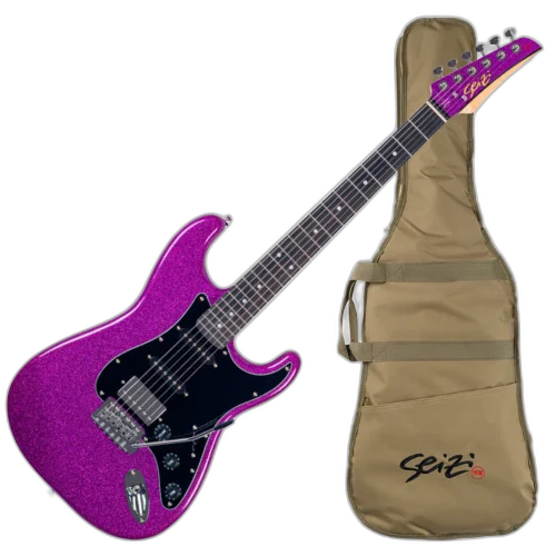 Guitarra Seizi Fun Katana Musashi HSS Dark Purple Sparkle Captadores Chidori HSS Ponte Tremolo e Bag 10361257