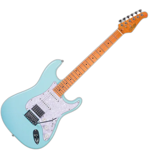 Guitarra Seizi Fun Vintage Budokan HSS Daphne Blue Captadores Chidori HSS Ponte Tremolo e Bag 10361261