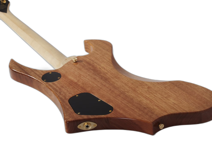 Corpo Mogno com Acabamento Blood Red Burst e Binding Preto