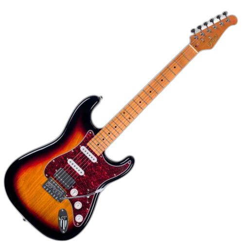 Guitarra Seizi Fun Vintage Budokan HSS Sunburst Captadores Chidori HSS Ponte Tremolo e Bag 10361266