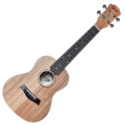 Ukulele Concerto Acústico Seizi Bali Concert Okume Nut e Rastilho em Osso Roseta em Abalone Símbolo Hei Matau em Abalone no Headstock Encordoamento Aquila 10360277