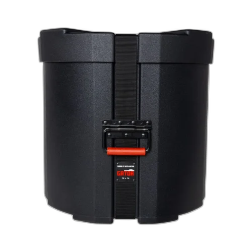 Case para Surdo de Bateria Gator GPC 1616 16x16 com Estrutura Rotomoldada Ultra Resistente Interior em Microveludo Vermelho com Espuma Acolchoada Alças Ergonômicas Travas Reforçadas e Sistema de Empilhamento Gator Grooves
