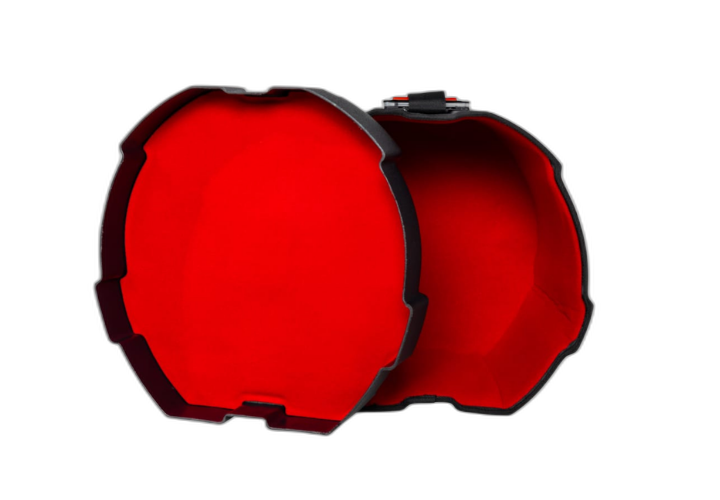 Interior em Microveludo Vermelho com Espuma Acolchoada