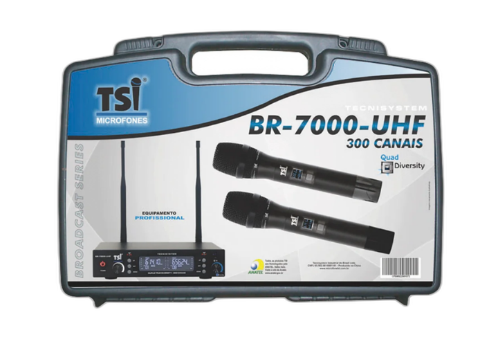 2 Microfones de Mão SC-8 Super Cardióide em Metal