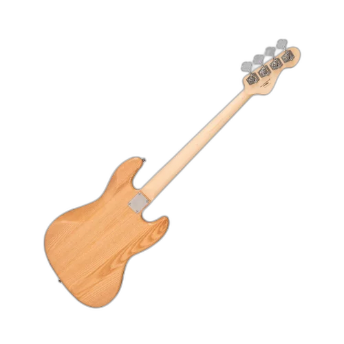 Contrabaixo Vintage Reissued LVJ74NAT Canhoto Maple Ash NT com Corpo Ash Braço Hard Maple Parafusado Escala Maple 2 Captadores Single Coil Wilkinson WOJB Ponte Wilkinson Compensada 4 Saddles
