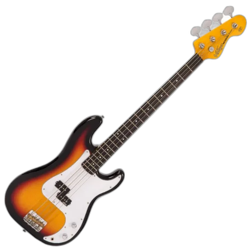 Contrabaixo Vintage Reissued V4SB P-Bass Sunset Sunburst com Corpo Poplar Oriental Braço Hard Maple Parafusado Escala Rosewood Captador Wilkinson Split-Coil Alnico V Ponte Wilkinson Compensada
