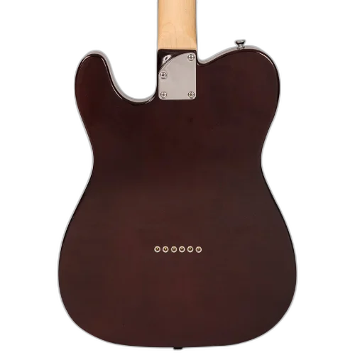 Guitarra Vintage Reissued V72FBT Deluxe Flame Tabacco Burst com Corpo Alder Chambered Tampo Maple Flamejado Braço Maple Parafusado Escala Rosewood 2 Captadores Wilkinson Ponte Hardtail WTB Compensada