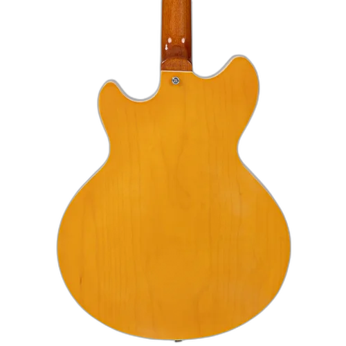 Contrabaixo Vintage Revo VRS 450 N Supreme Semi-Acústico Natural com Corpo Maple Braço Maple Escala Jatobá 22 Trastes 2 Captadores Alan Entwistle