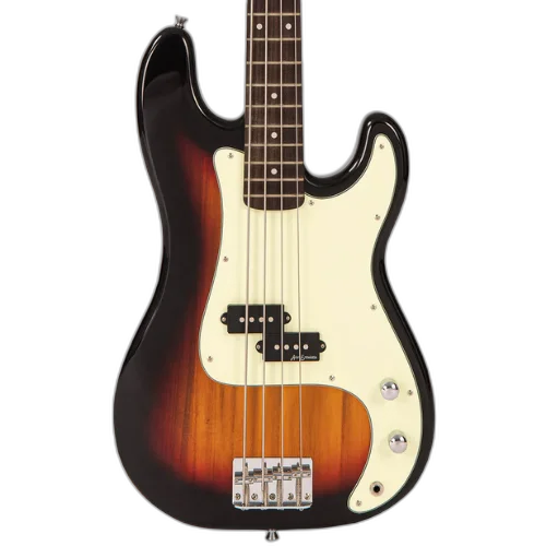Contrabaixo Vintage V40 Coaster Series 3-Tone Sunburst com Corpo Paulownia Braço Maple Escala Rosewood 20 Trastes Captador Split Coil Entwistle Ponte 4 Saddle