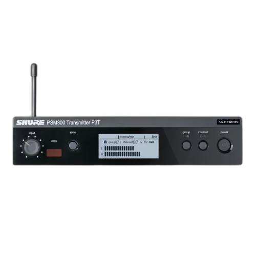Transmissor Shure P3T Sem Fio PSM300 1 Canal UHF Meio Rack com QuickScan Sync IR e Antena Removível