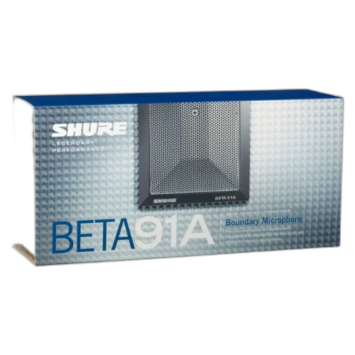 Microfone Shure Beta 91A para Bumbo e Piano Condensador Meio-Cardioide de Superfície com Pré-amplificador Integrado XLR Chave de Contorno Low-Mid Scoop e Design Low-Profile