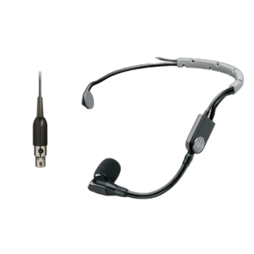 Microfone Shure SM35-TQG Headset Condensador Cardioide com Gooseneck Flexível Conector TA4F TQG Presilha 2 Windscreens e Construção Leve Durável