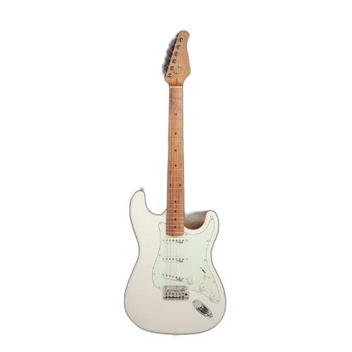 Guitarra Benson Hardy HD 901 OWT MGPG Olympic White com Captadores Wilkinson Alnico 5 Single-Coil Ponte Wilkinson Tremolo 2 Pivôs Pickguard Mint Green e Bag