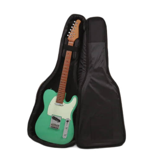 Guitarra Benson Hardy HD 904 SFG MGPG Surf Green com Corpo Alder Braço Roasted Maple Parafusado Escala Roasted Maple 22 Trastes 3 Captadores Single Coil Wilkinson Alnico e Bag