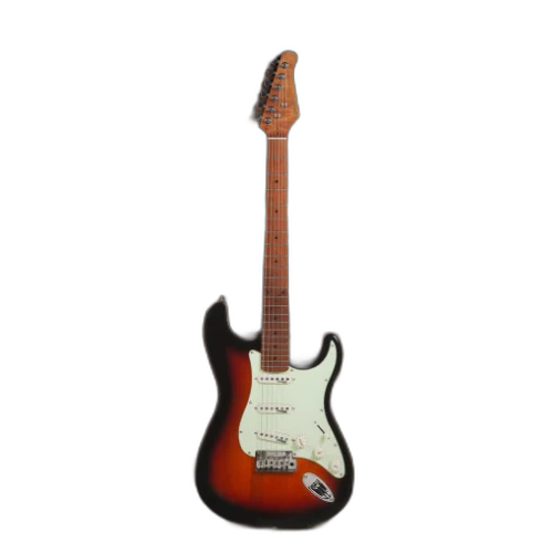 Guitarra Benson Hardy HD 901 3TS MG 3 Tone Sunburst com Captadores Wilkinson Alnico 5 Single-Coil Ponte Wilkinson Tremolo 2 Pivôs Pickguard Mint Green e Bag