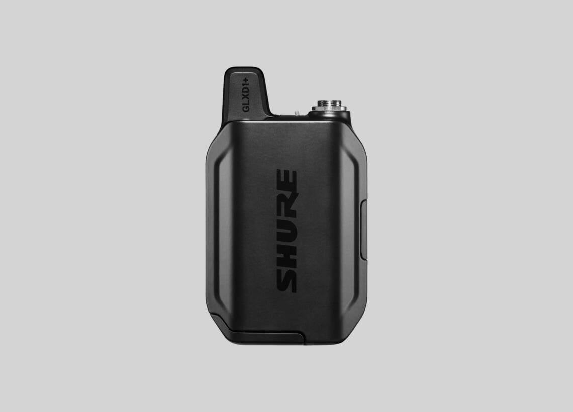 Transmissor Bodypack Shure GLX-D GLXD1P Microfone Sem Fio Digital com Bateria Recarregável e Alcance até 100 metros