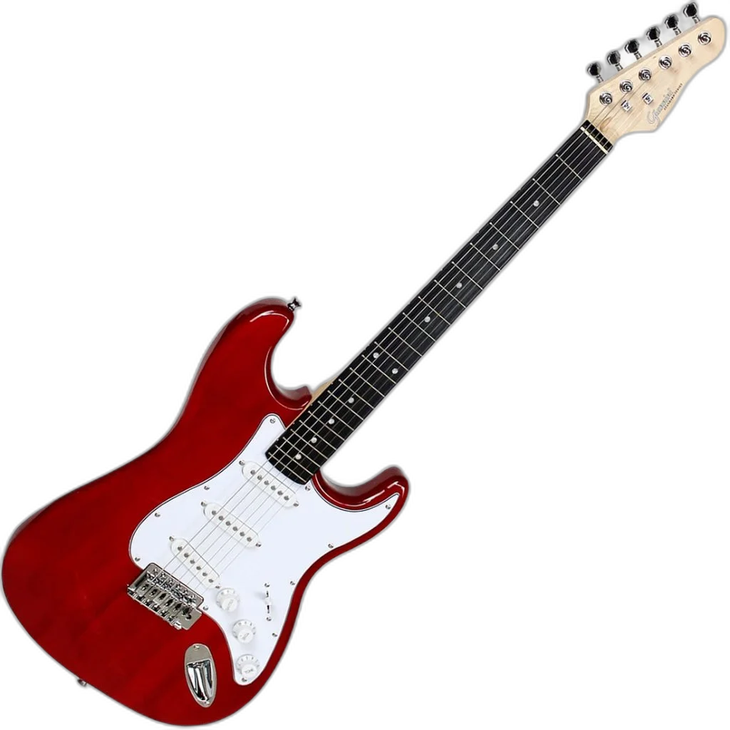Kit Guitarra Elétrica Stratocaster Giannini G100 TRD/WH Vermelha Gx01