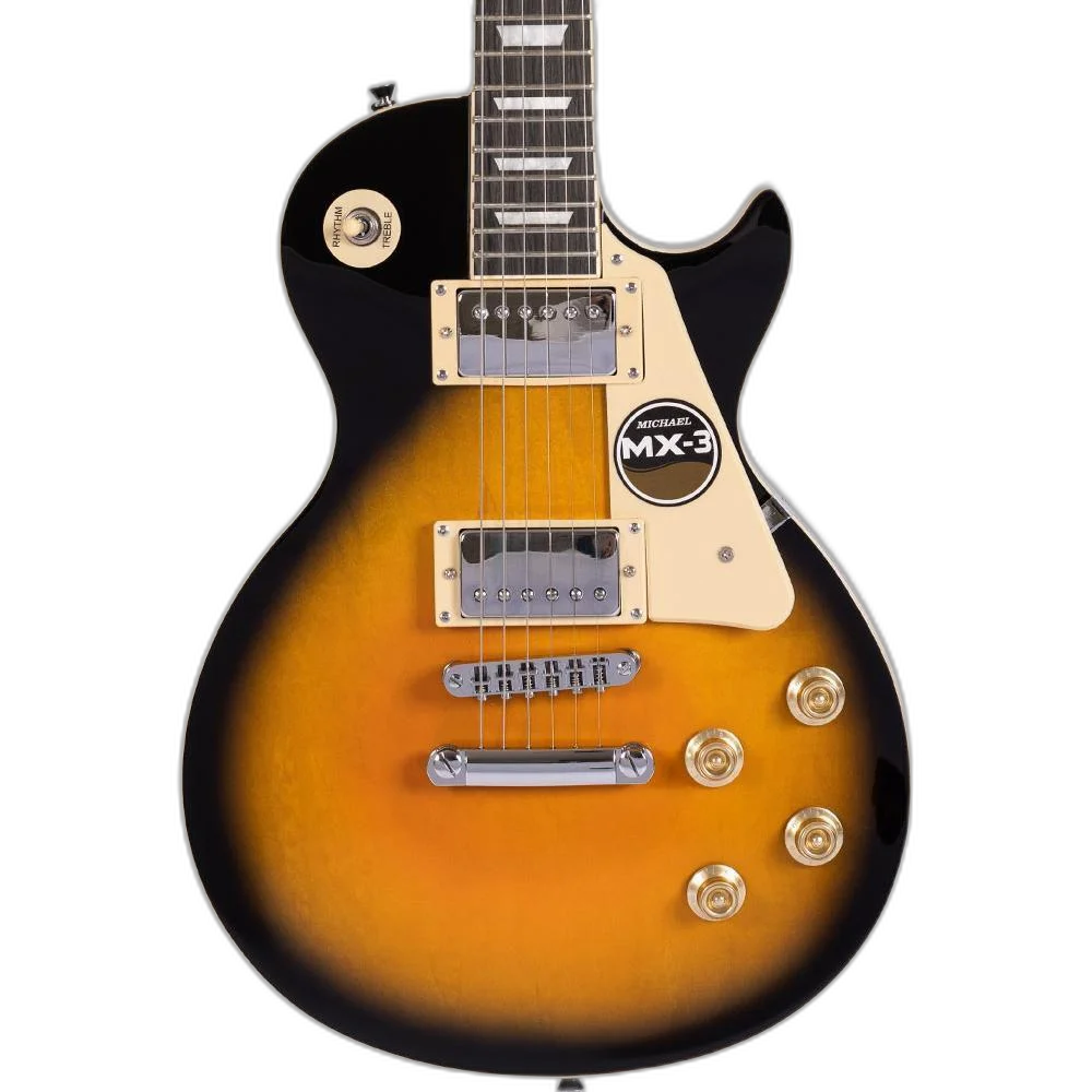 Kit Guitarra Les Paul Strike Michael Gm750N Vs Sunburst Gx01