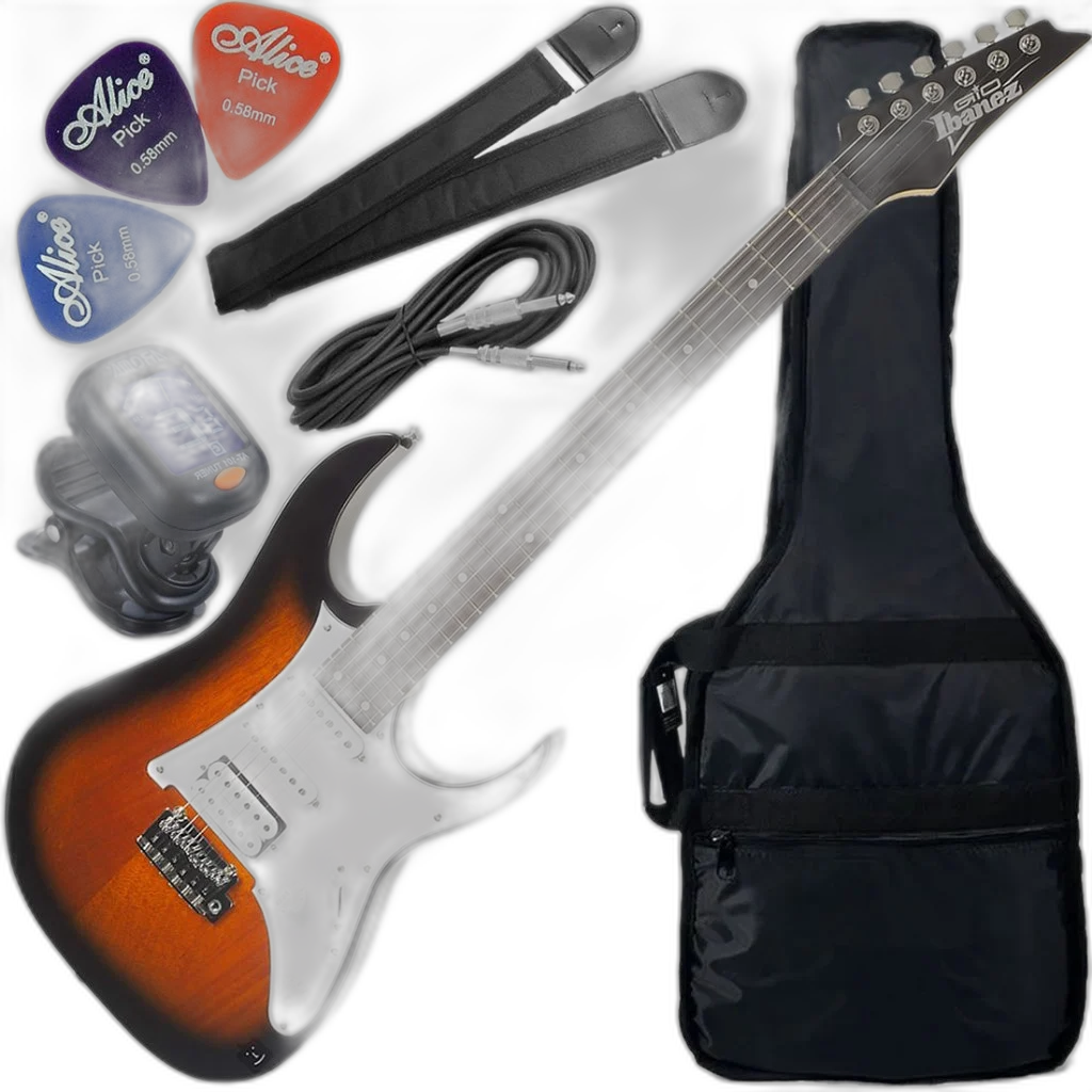 Kit Guitarra Gio Ibanez GRG-140 HSS Sunburst SB Gx01