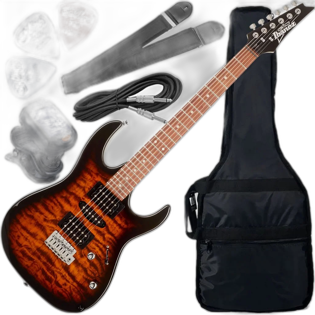 Kit Guitarra Ibanez Gio GRX-70 QA HSH Sunburst Gx01
