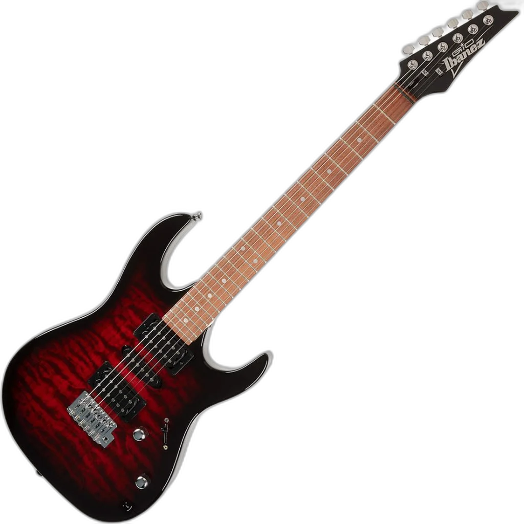 Kit Guitarra Ibanez Grx70 Qa Hsh Transparent Red Burst Trb