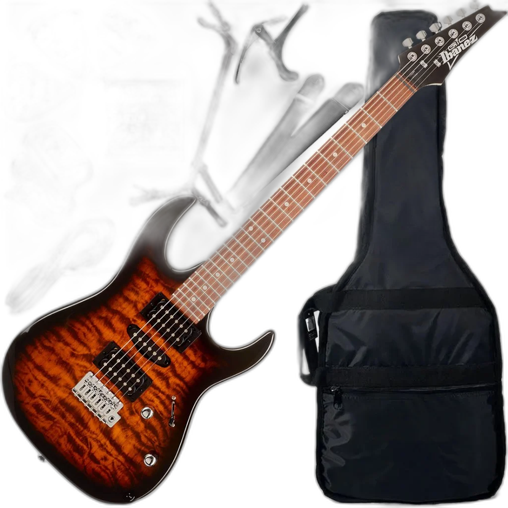 Kit Guitarra Ibanez Gio GRX-70 QA HSH Sunburst Gx02