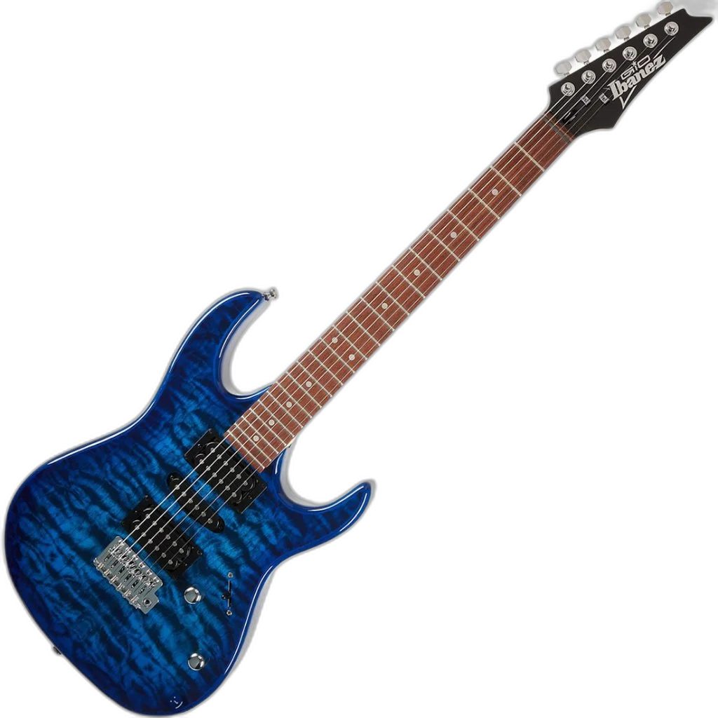 Kit Guitarra Ibanez Grx70 Qa Hsh Transparent Blue Burst Tbb