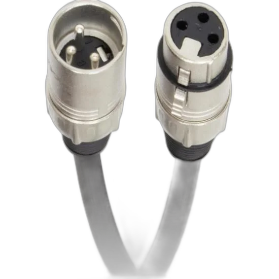 Cabo para Microfone Linha BRASIL XLR(F) X XLR(M) 1m Preto HAYONIK