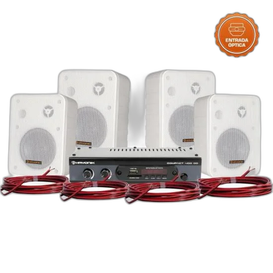 Kit Som para Ambiente Hayonik Ambience 4000 OD V2 Branco