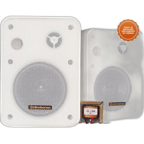 Caixa Acústica com Trafo 210V(15W) Ambience Line MSB60NC Branca HAYONIK - PAR / 2