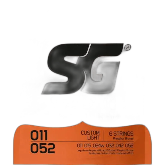 Encordoamento para Violão em Aço .011 Custom Light Phosphor Bronze SG