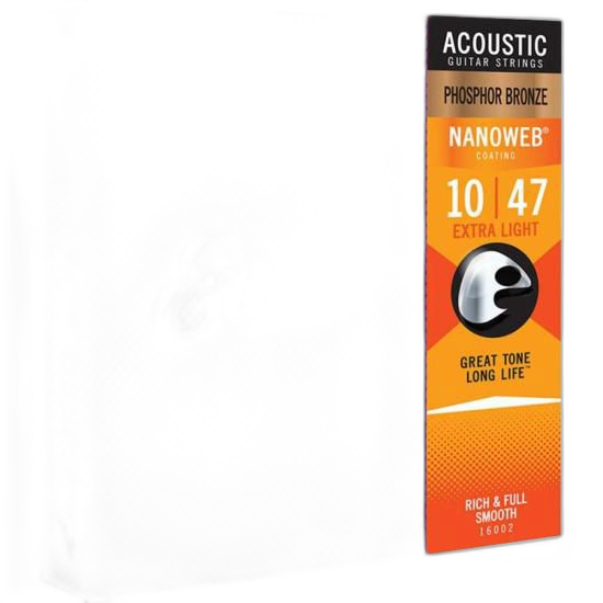 Encordoamento Para Violão .010 Extra Light Phosphor Bronze Nanoweb 16002 Elixir
