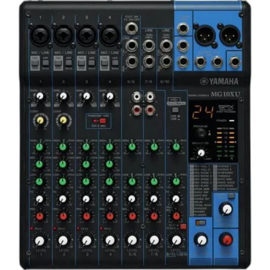 Mesa de Som Analógica Yamaha MG10XU 10 Canais 110V Preta
