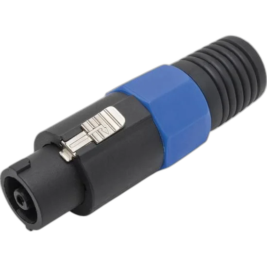 Conector Speakon de Linha Macho 4 Pólos PGSP0002 Preto/Azul Storm - PCT / 10