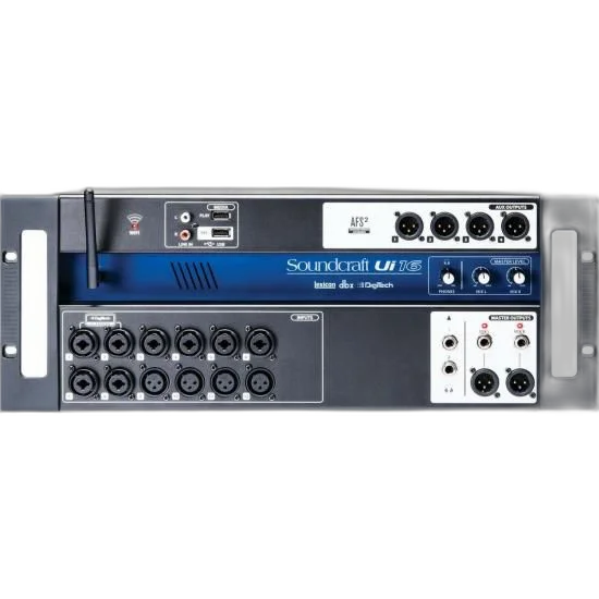 Mesa de Som Soundcraft UI-16 Preta Mixer Digital