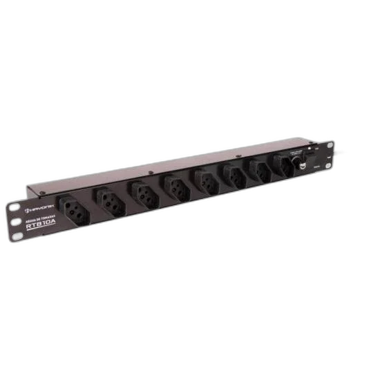 Régua de Tomadas Hayonik RT810A 8 Tomadas 10A 19"