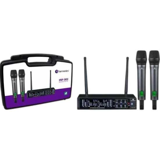 Microfone Sem Fio Harmonics HSF-300 Duplo