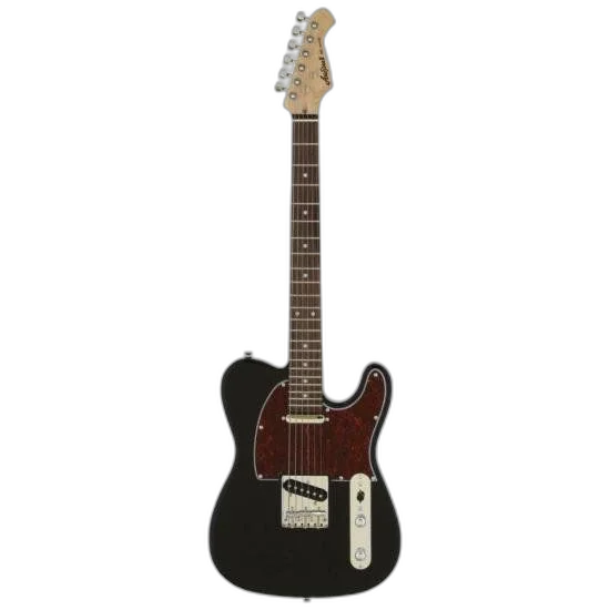 Guitarra Aria TEG-002 Black With Red Tortoise Pickguard