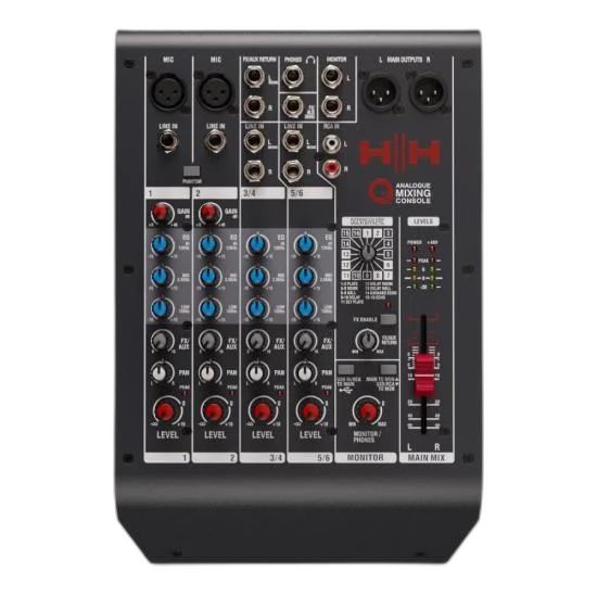 Mesa de Som HH Queensberry Q6FX 6 Canais Preta