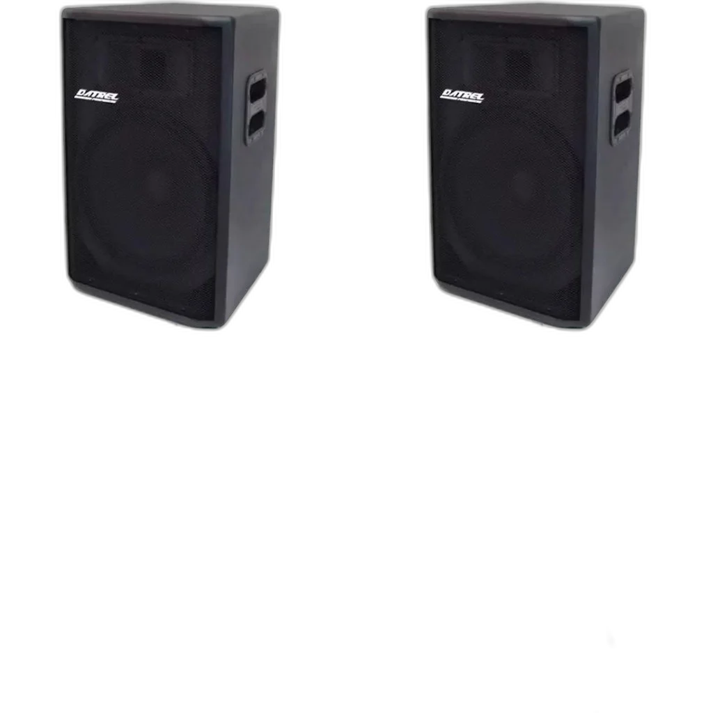 Kit Caixa De Som Datrel At15-300 Ativa + Passiva 600w + Tripe + Cabo