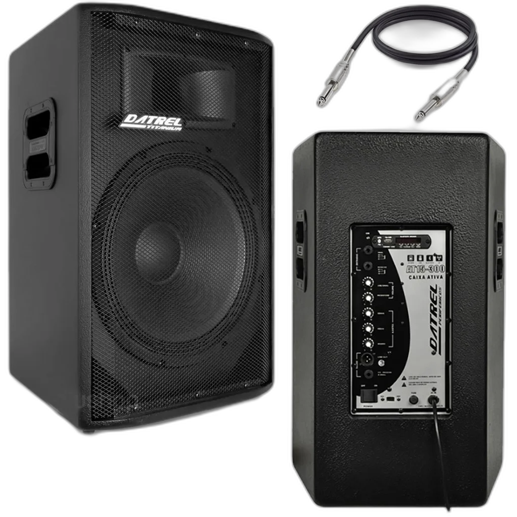 Kit Caixa Ativa Passiva Datrel Falante 15 Bluetooth Usb 600w Datrel At15-300