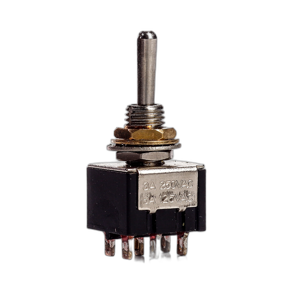 Chave Seletora Mini 2 Posições Toogle Dourada Spirit M203-GD