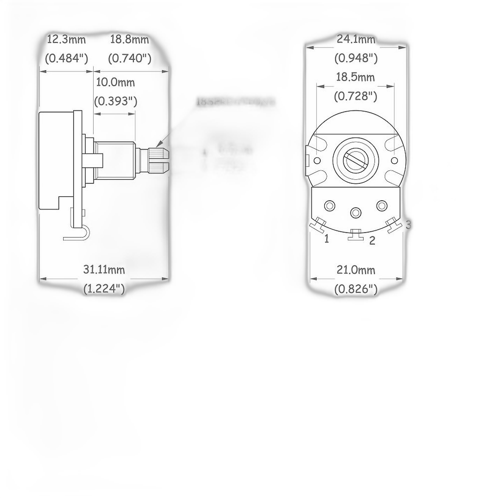 Potenciômetro Instrumentos (3 Peças) Spirit VL2418HB-A500K