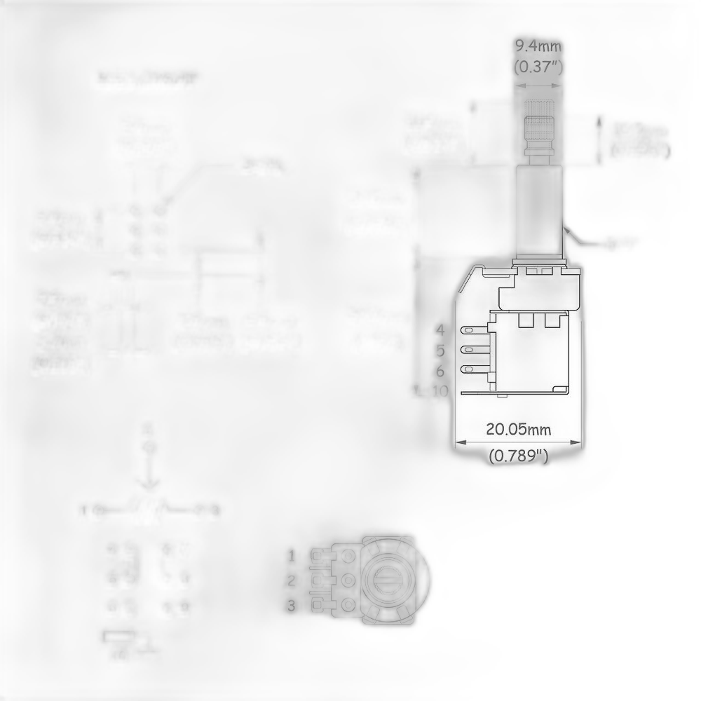 Potenciômetro Instrumentos (Unidade) Spirit VPP3-B500K-I
