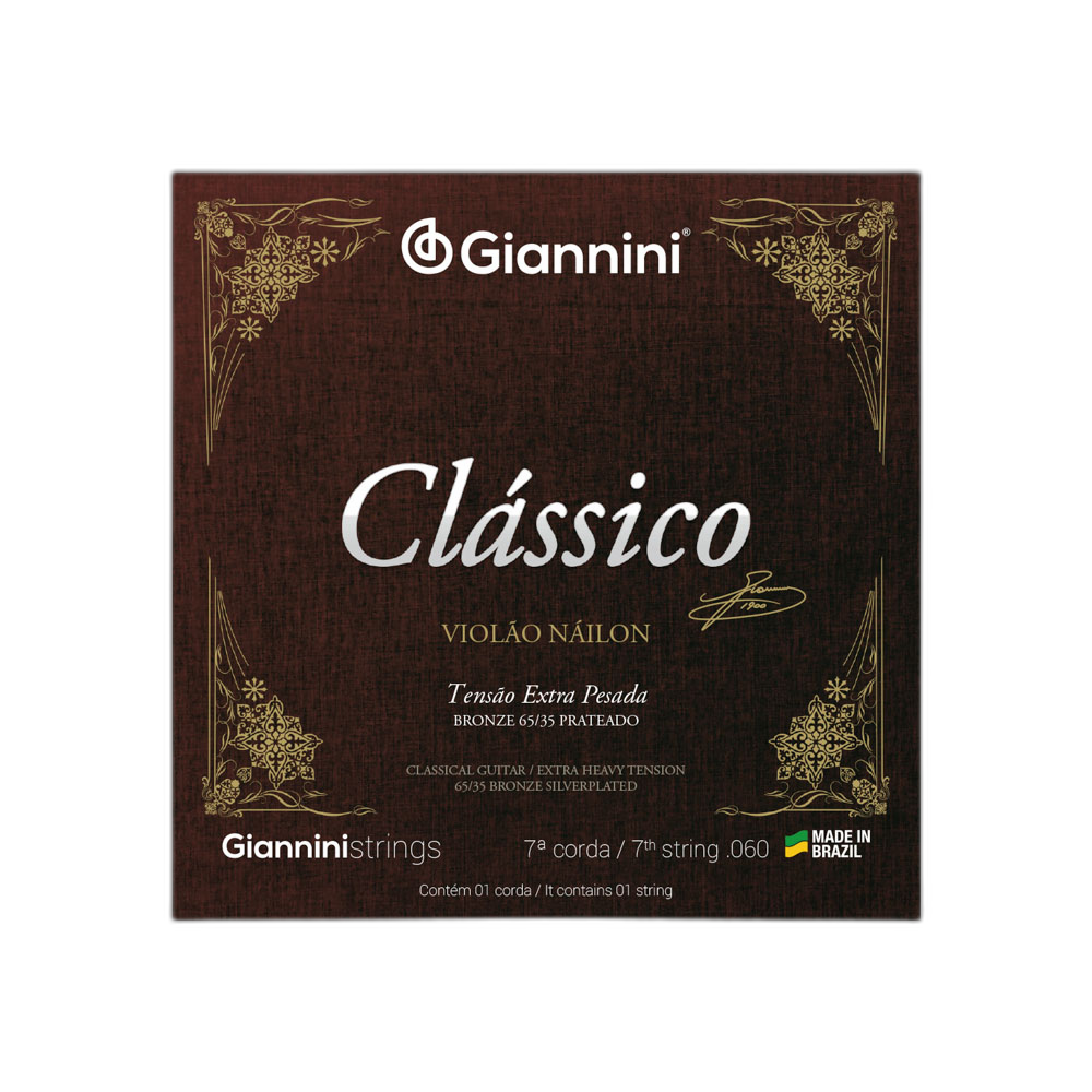 Corda Avulsa Violão Nylon 7 Extra Pesada Giannini GENWXPA7