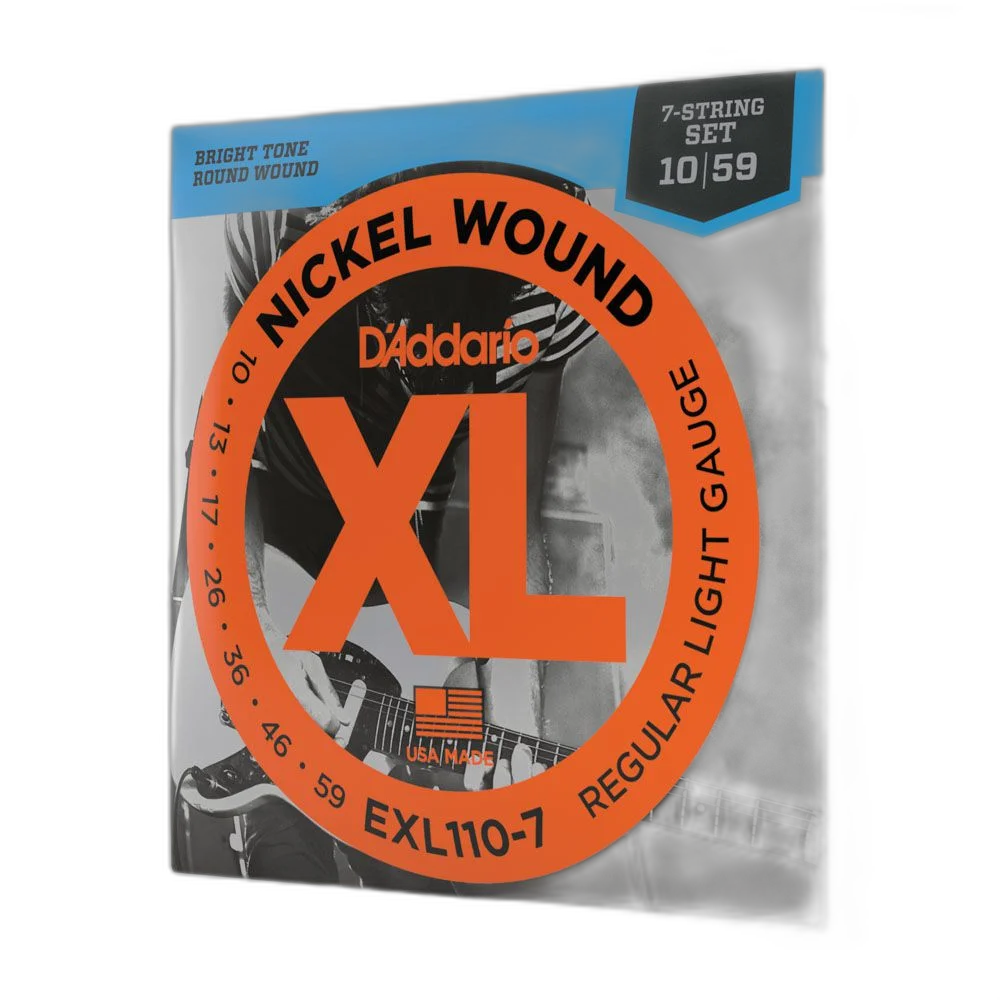 Encordoamento Guitarra 7C 10-59 D Addario XL Nickel EXL110-7