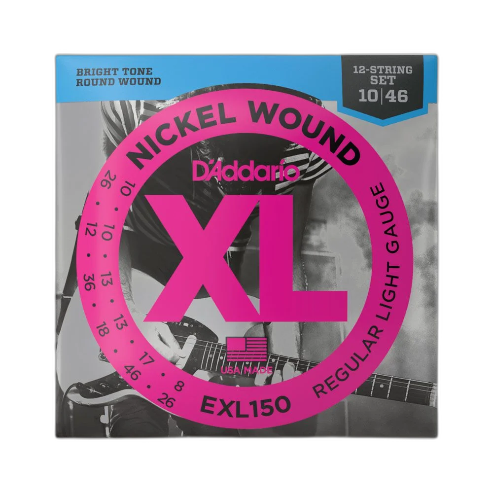 Encordoamento Guitarra 12C 10-46 D Addario XL Nickel EXL150