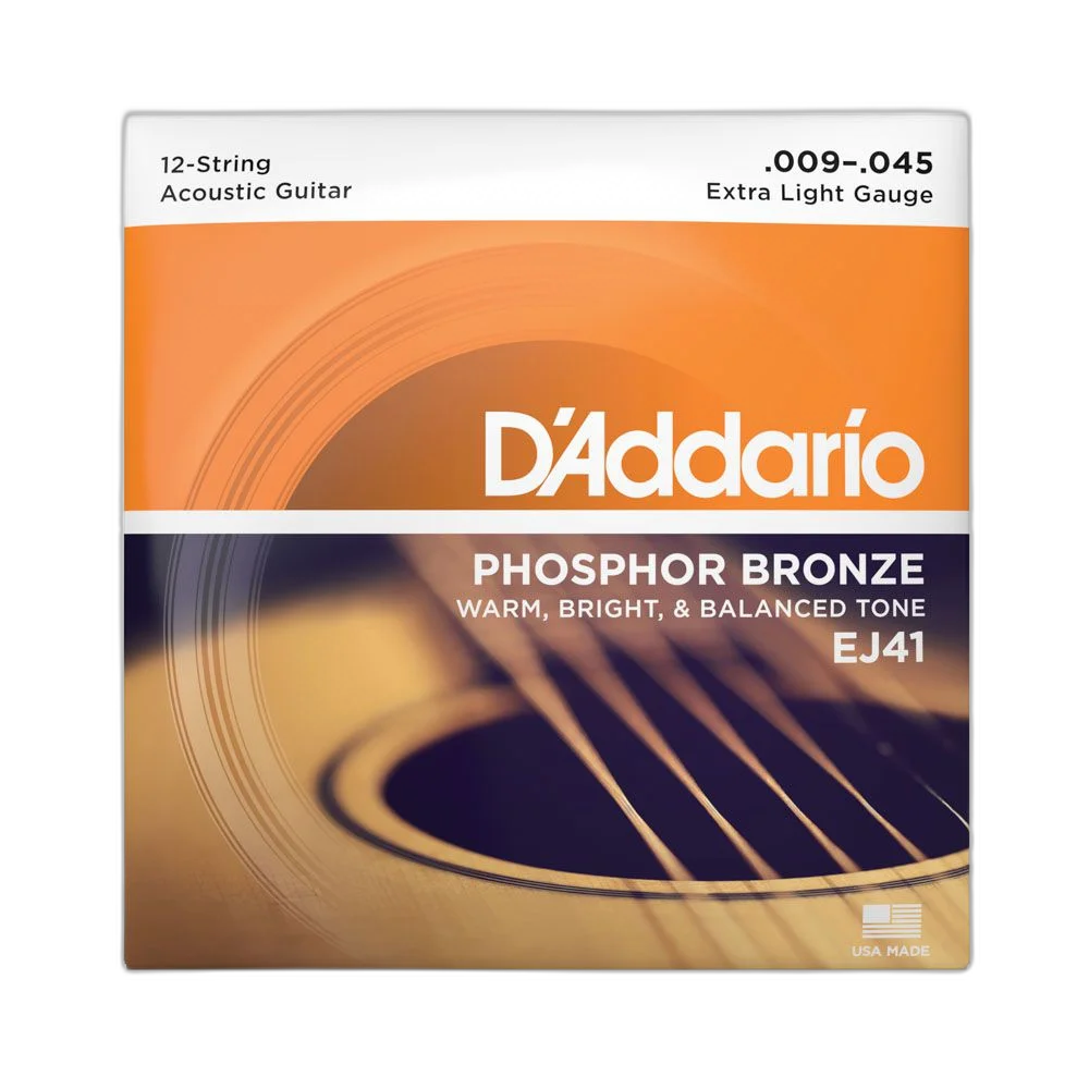 Encordoamento Violão Aço 12C 09-45 D Addario Phosphor EJ41