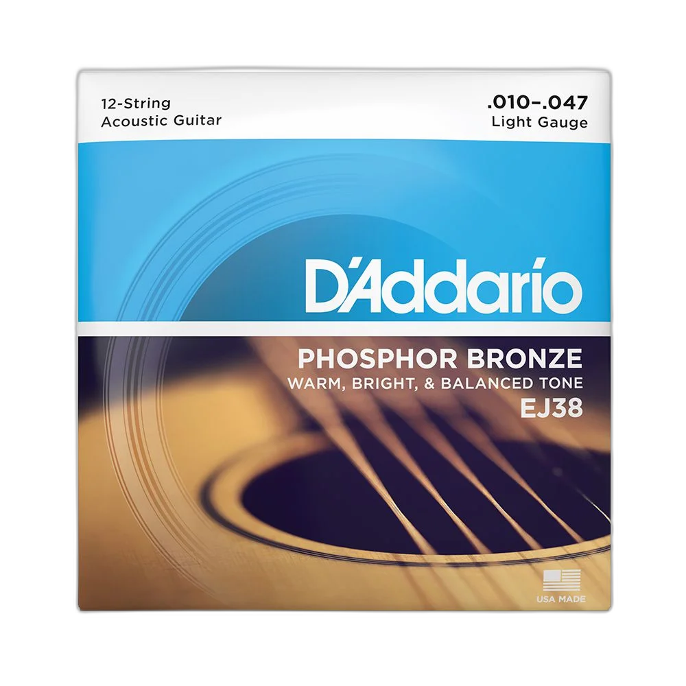 Encordoamento Violão Aço 12C 10-47 D Addario Phosphor EJ38