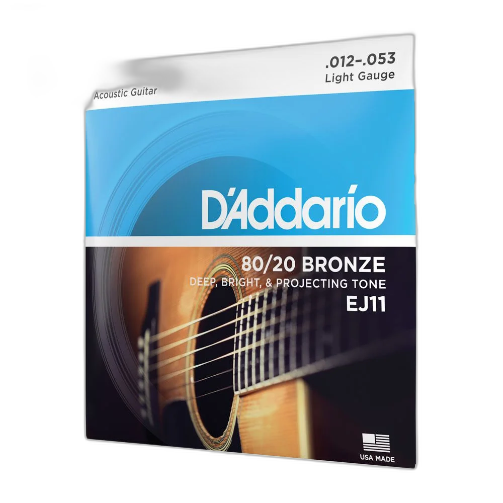 Encordoamento Violão Aço 12-53 D Addario 80/20 Bronze EJ11
